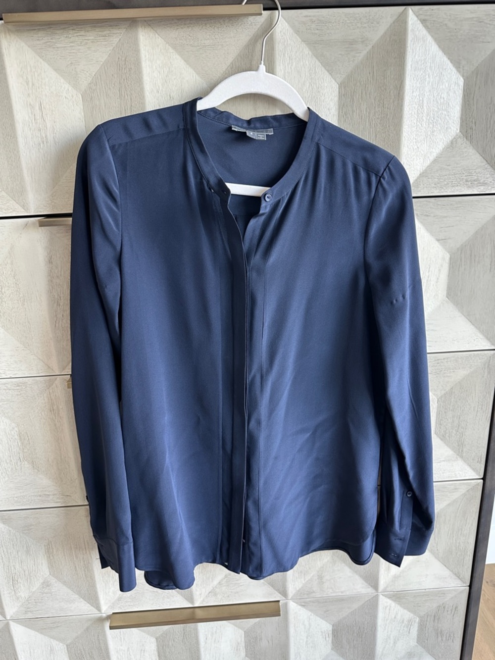 Vince Silk Long Sleeved Blouse